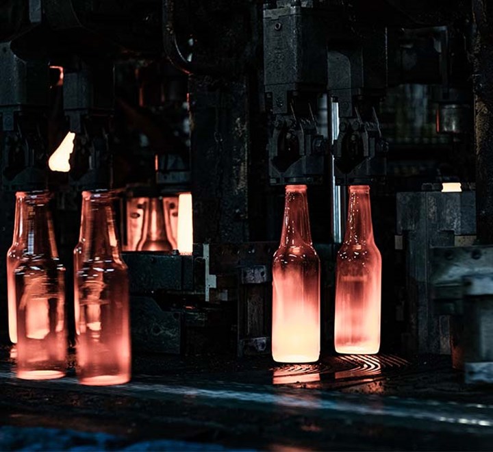 flessen in fabriek