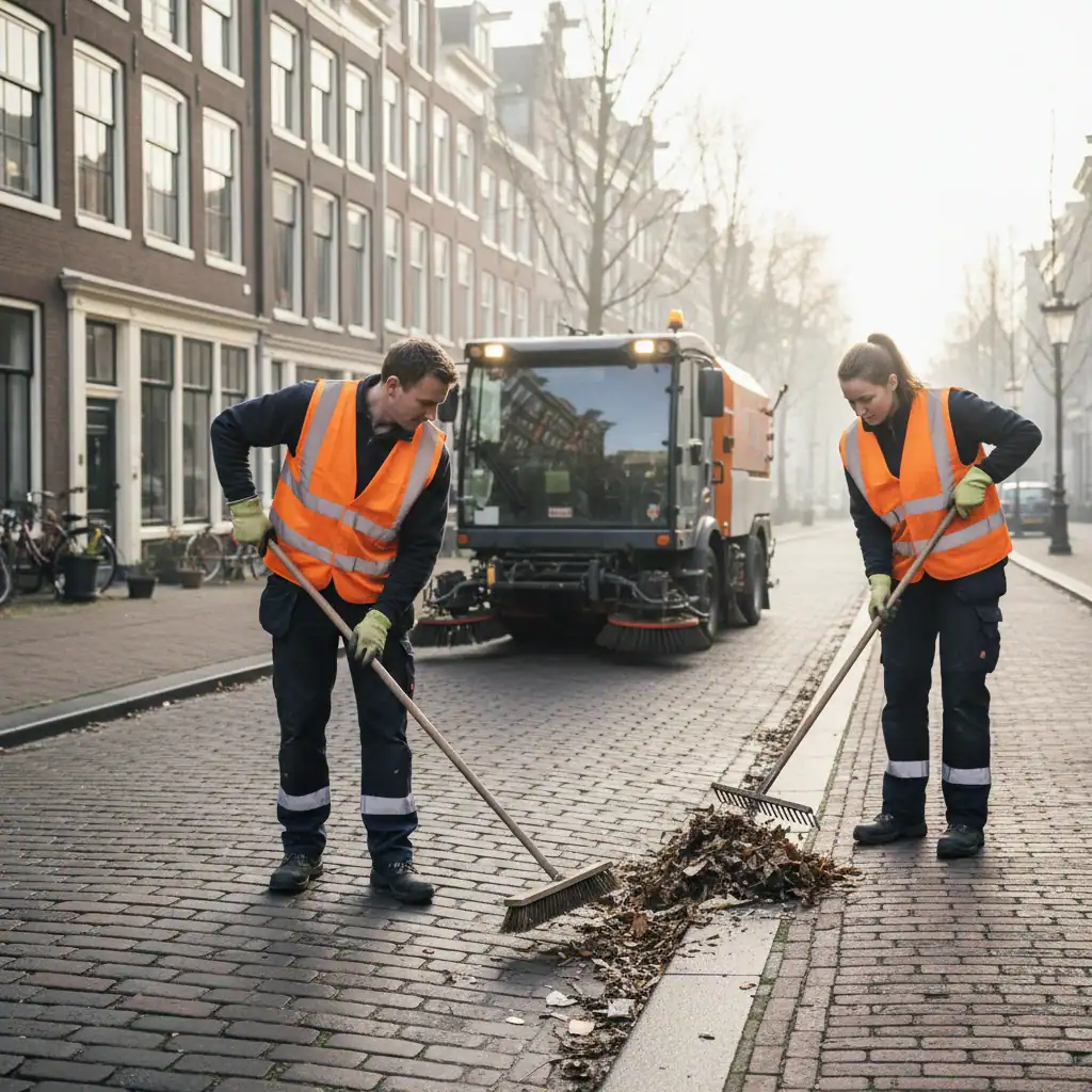 Straatveger | Amsterdam | Bijrijder Veegmachine