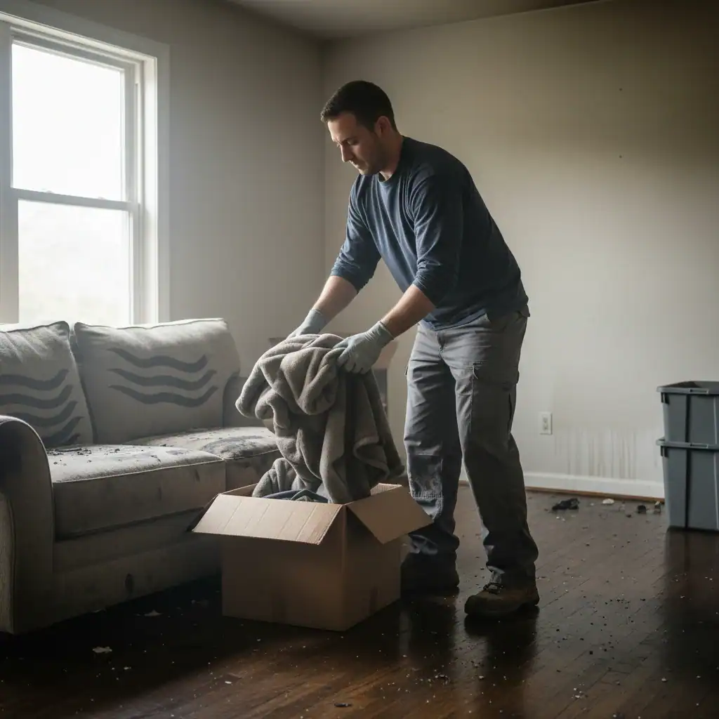 Medewerker schoonmaak na brand- en waterschade t/m € 3100