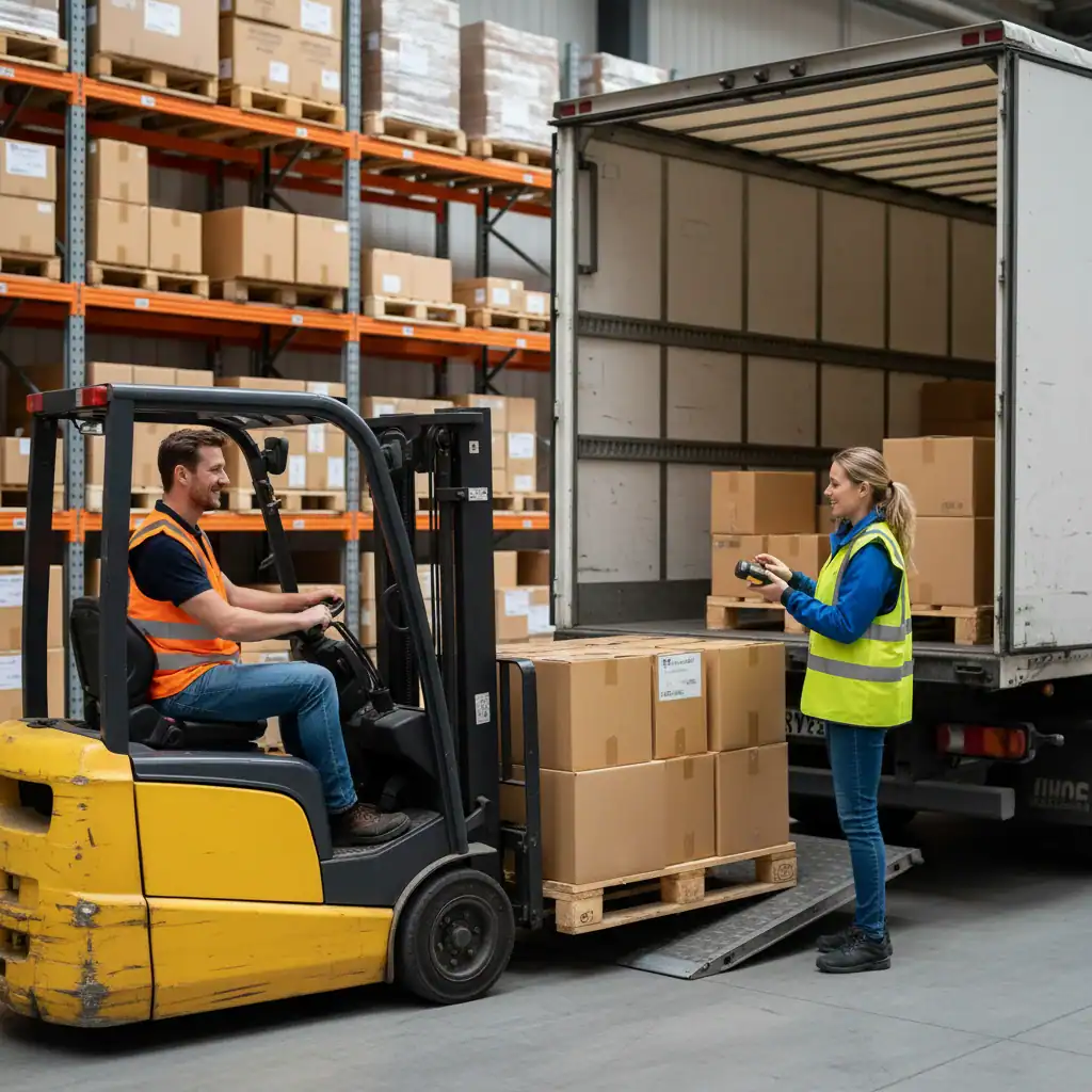 Orderpicker heftruck in Leiden