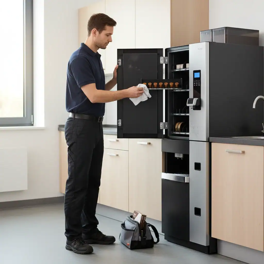 Chauffeur koffieautomaten bijvullen