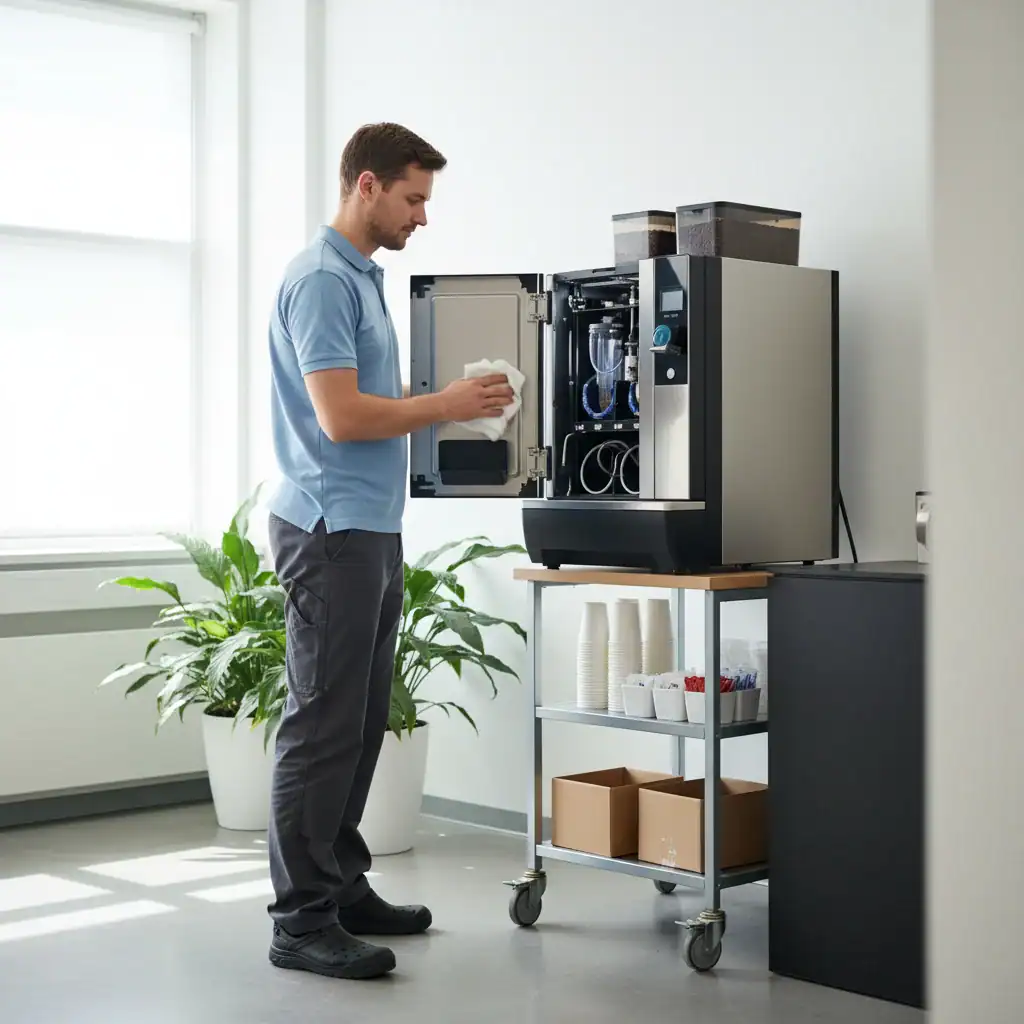 Chauffeur koffieautomaten bijvullen