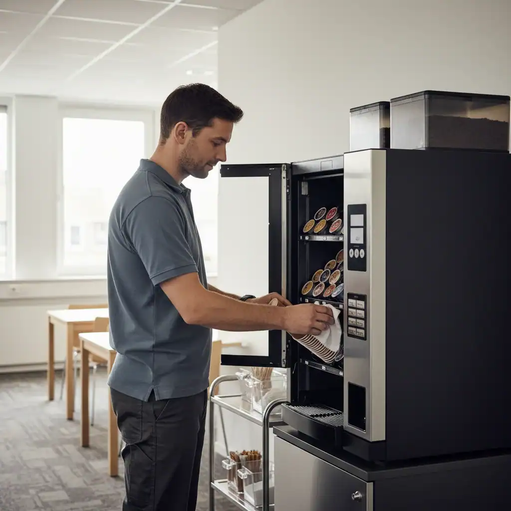 Chauffeur koffieautomaten bijvullen