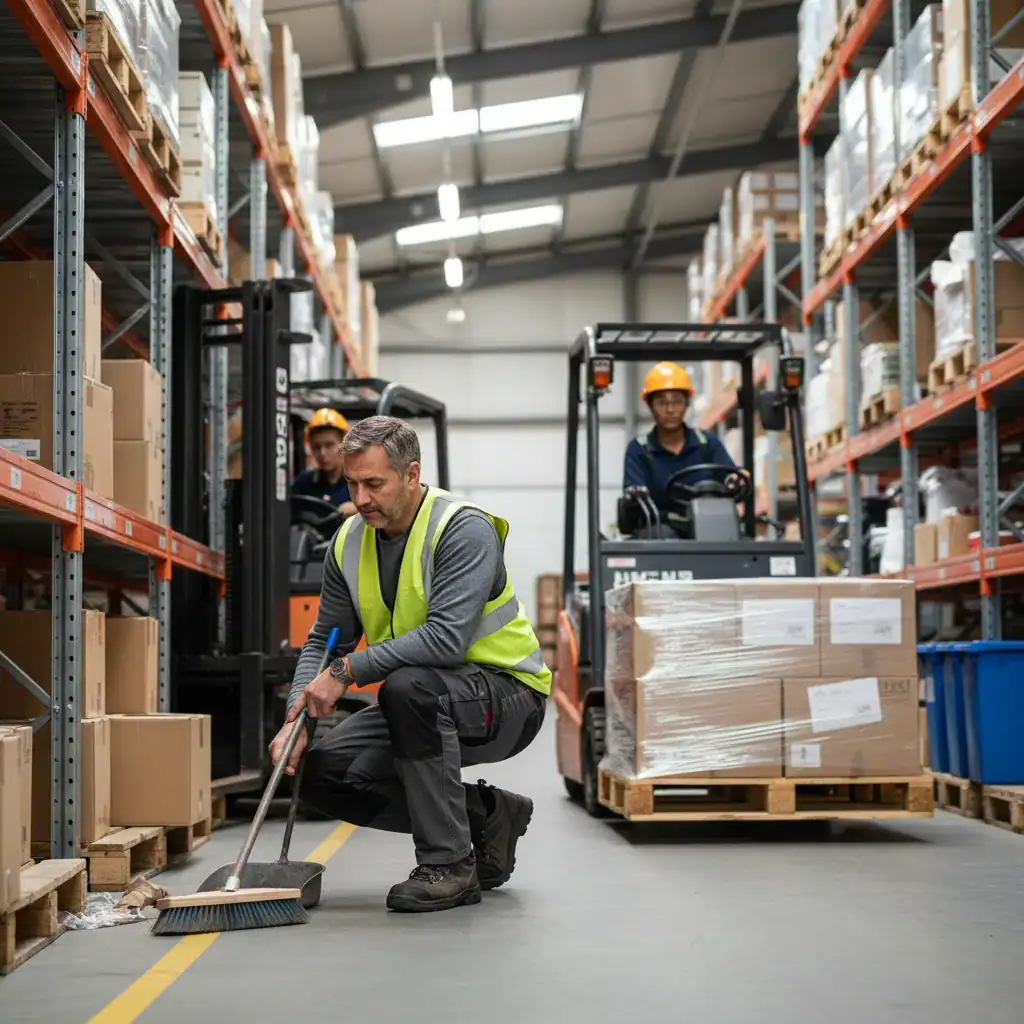 Schoonmaker Magazijn | Heftruck werkzaamheden!