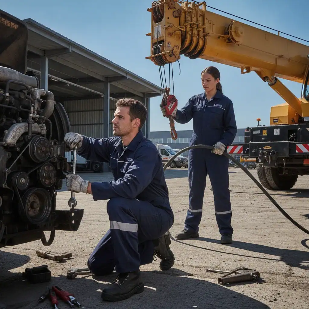 Monteur grondwerkmachines en bedrijfsmateriaal