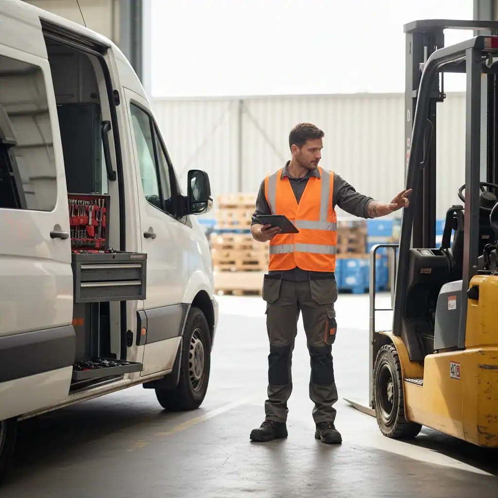 Servicemonteur heftrucks | Eigen bus!