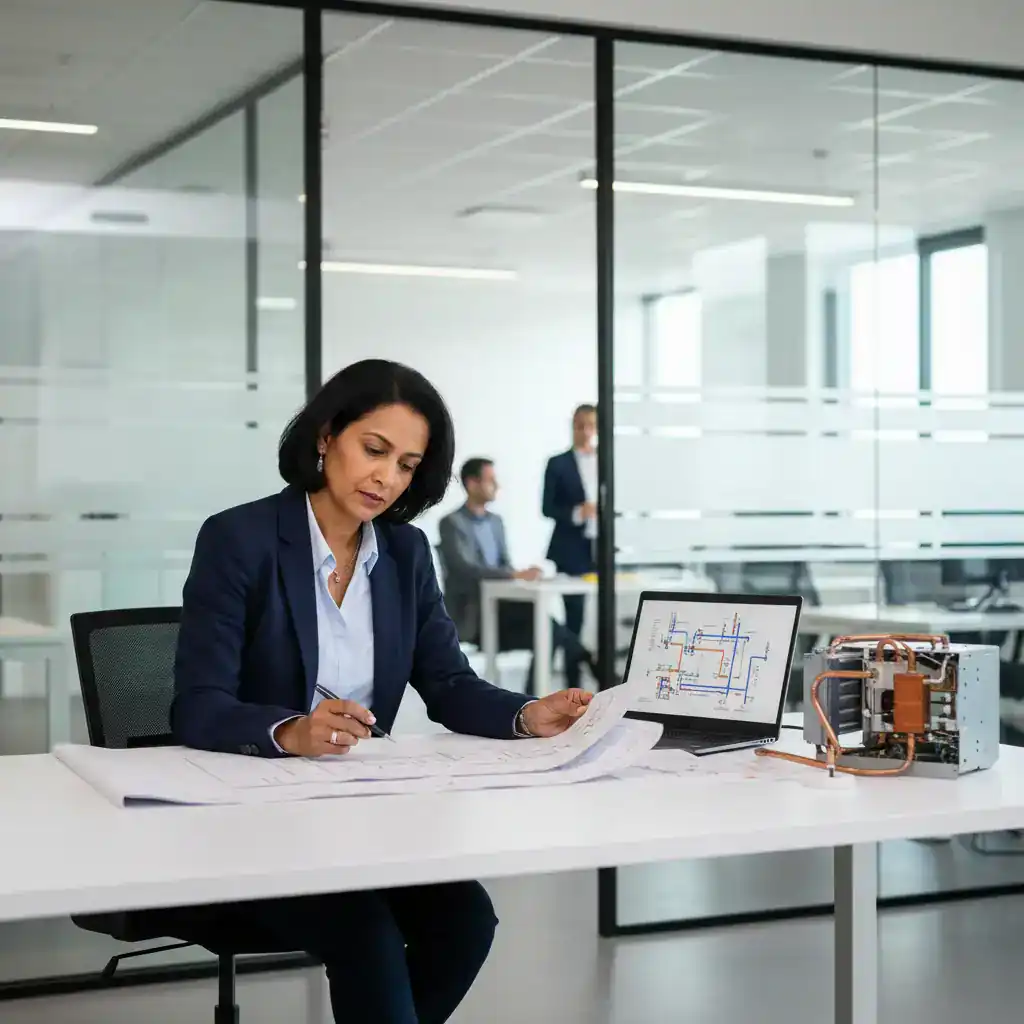Medewerker aan het werk op kantoor, kantoorfuncties in Ede