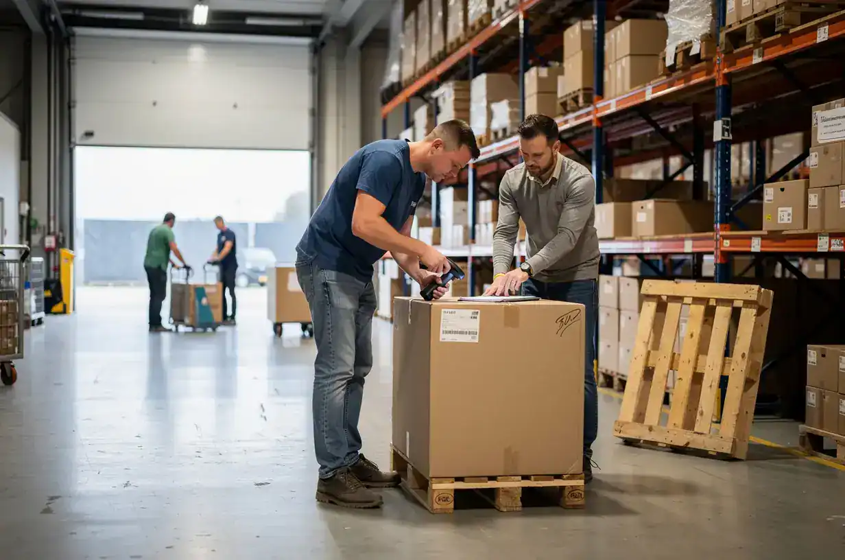 Goederen controleren bij logistiek werk in de Drechtsteden