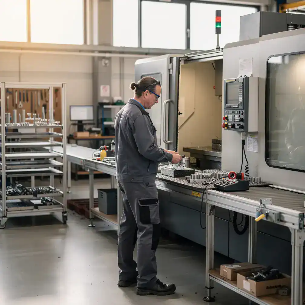 Werken aan een machine bij vacatures industrie in de Drechtsteden