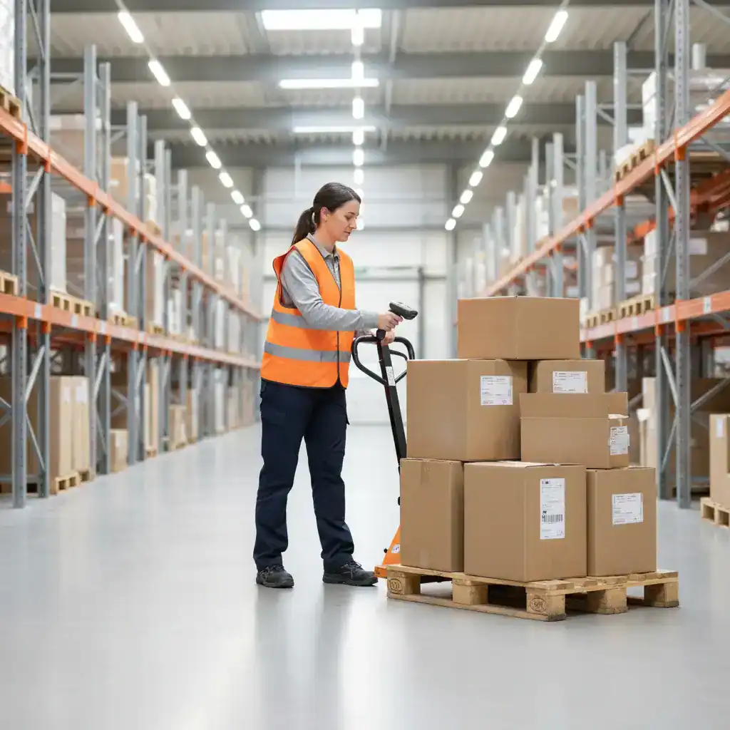 Pallet verplaatsen bij werken in de logistiek in Ede