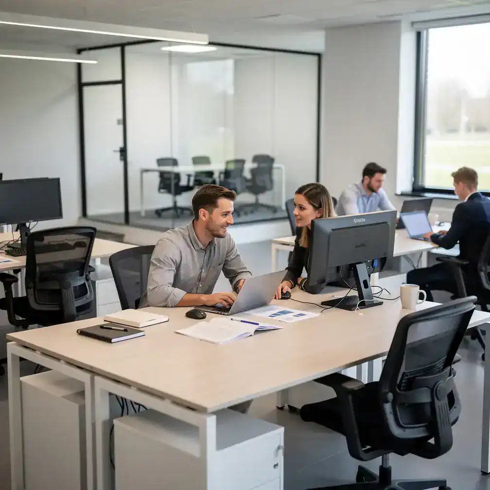 Open kantoor bij werken op kantoor in Deventer
