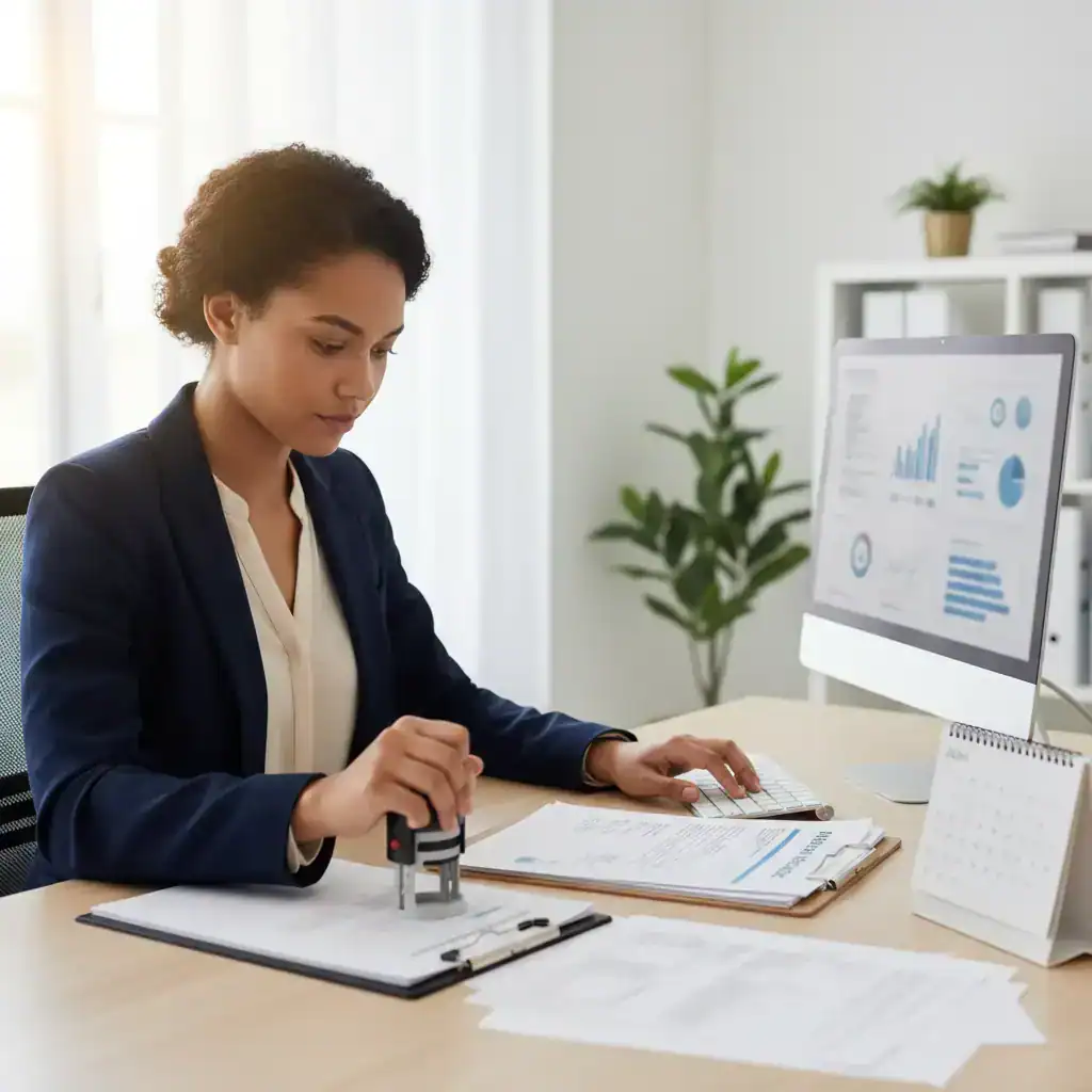 Administratief werk in Gorinchem met documenten