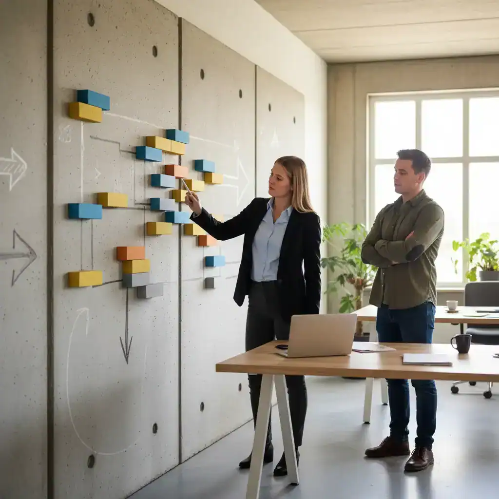 Planner in Heerhugowaard bij het planbord