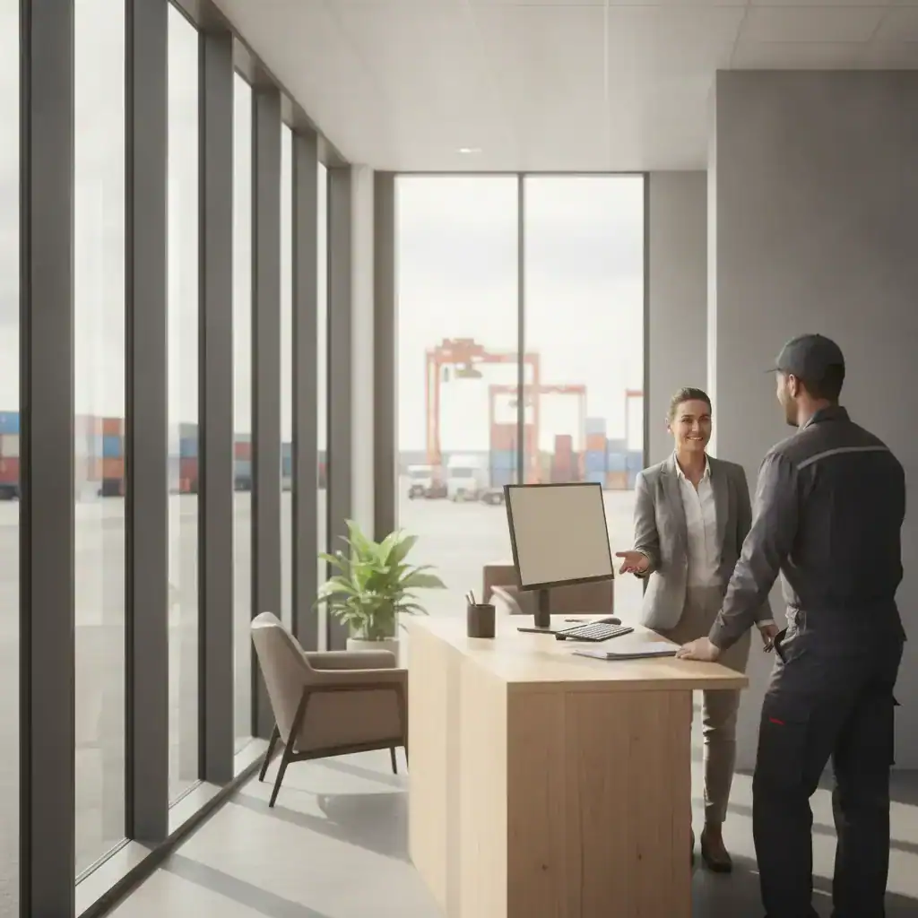 Receptionist in Halderberge op kantoor